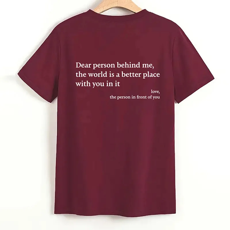 🔥2024 Early Summer Sale-'Dear Person Behind Me' Unisex T-Shirt💥Buy 2 Get FREE SHIPPING💥