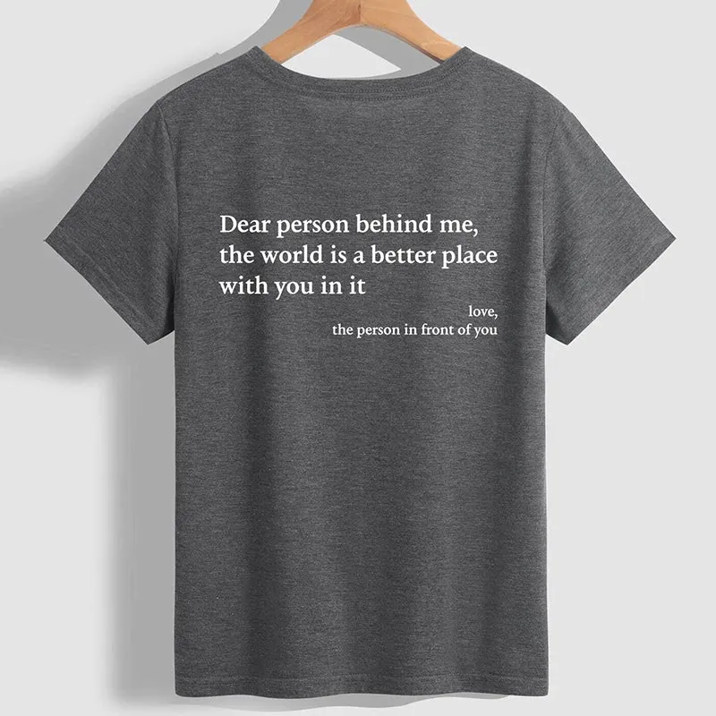 🔥2024 Early Summer Sale-'Dear Person Behind Me' Unisex T-Shirt💥Buy 2 Get FREE SHIPPING💥