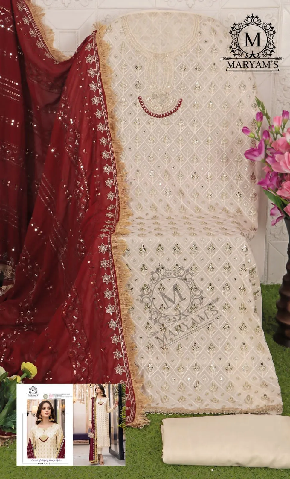 Beautiful Designer Party Wear Pakistani Maryam’s Salwar Suit