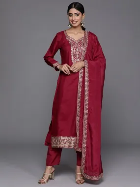 Beautiful Designer Party Wear Vichitra Silk Salwar Suit