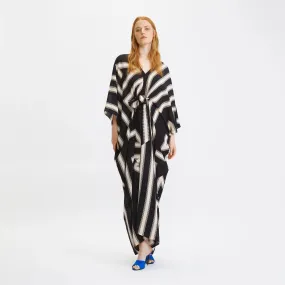 Black French Moss Kaftan For Women's, Casual Wear Caftan