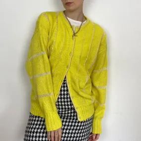Bright Yellow Cardigan - MEDIUM