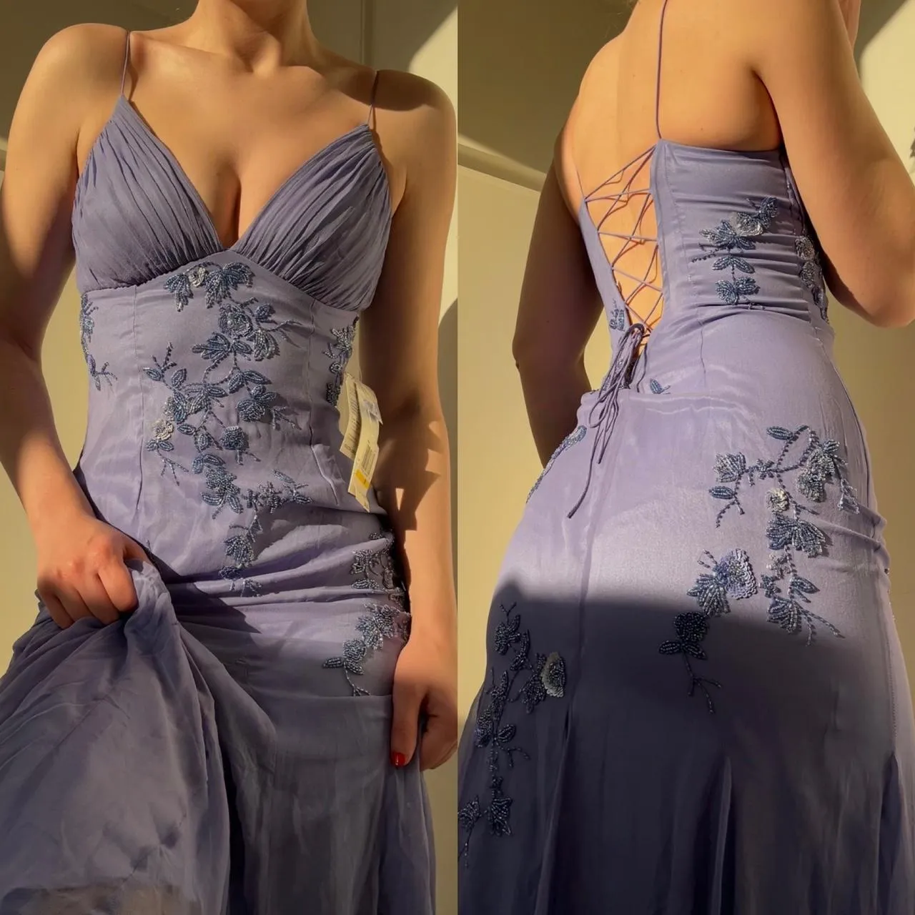 Elegant Formal Dresses Spaghetti Straps Appliques A Line Long Prom Dresses Formal Women's Dresses
