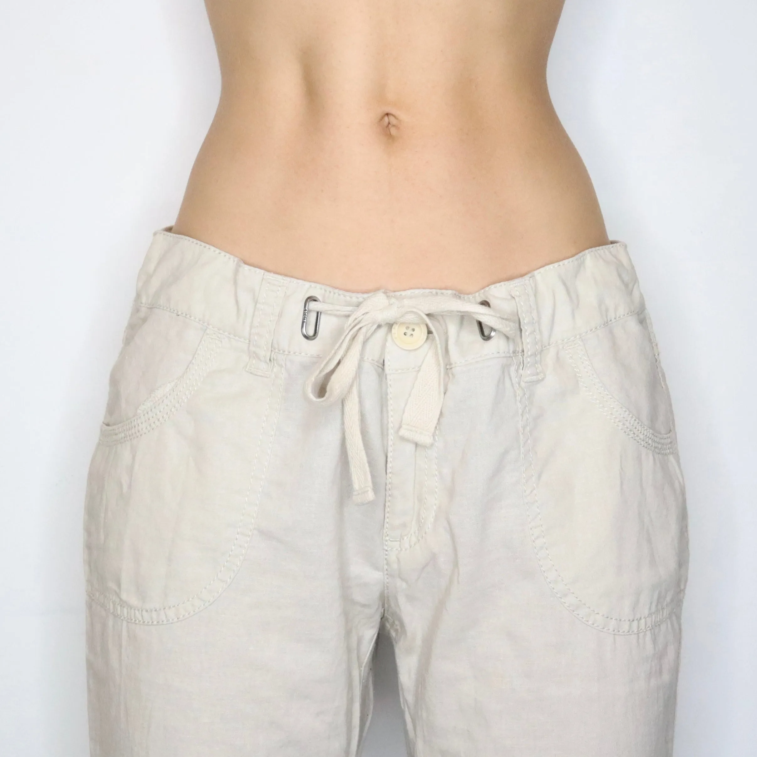 Esprit Cream Cargo Pants (M-L) 