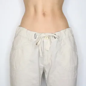 Esprit Cream Cargo Pants (M-L) 