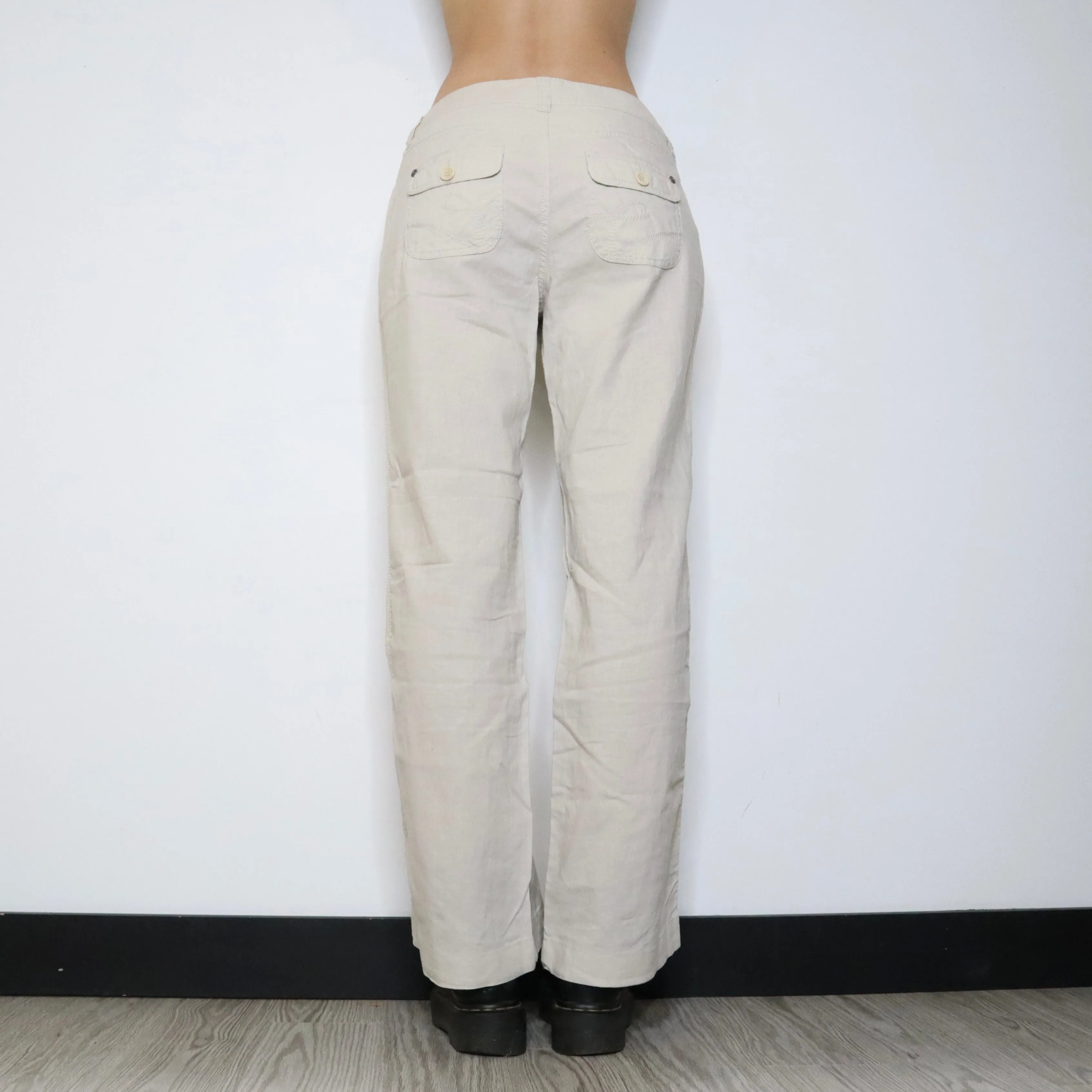Esprit Cream Cargo Pants (M-L) 