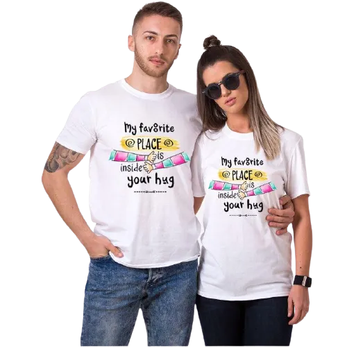 Les 2 T-shirt Couple Clin