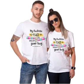 Les 2 T-shirt Couple Clin