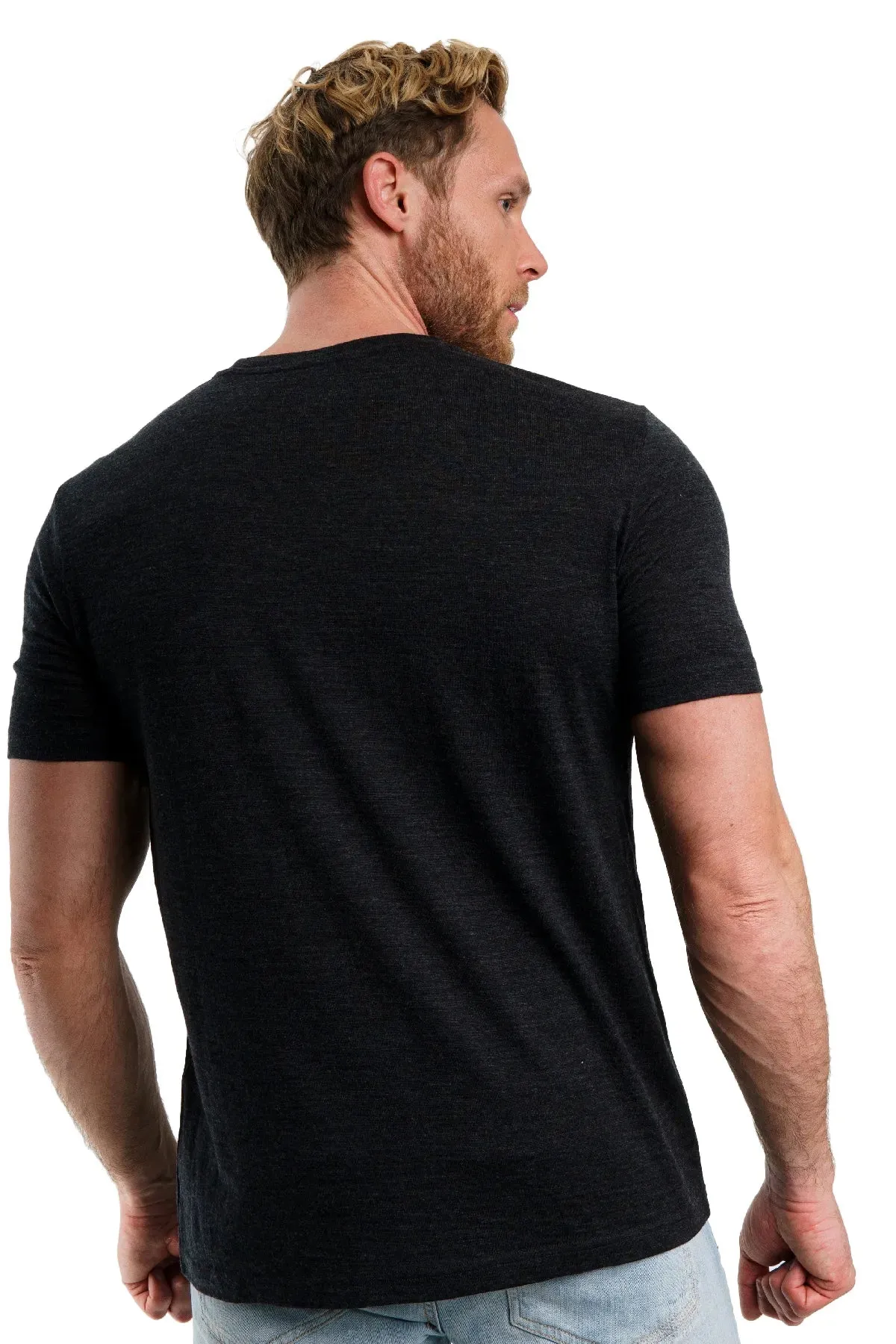 Men's Merino T-shirt 165 Heathered Black
