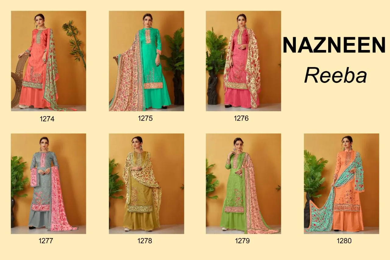 NAZNEEN REEBA 1274 SERIES  DIGITAL PRINT SUIT