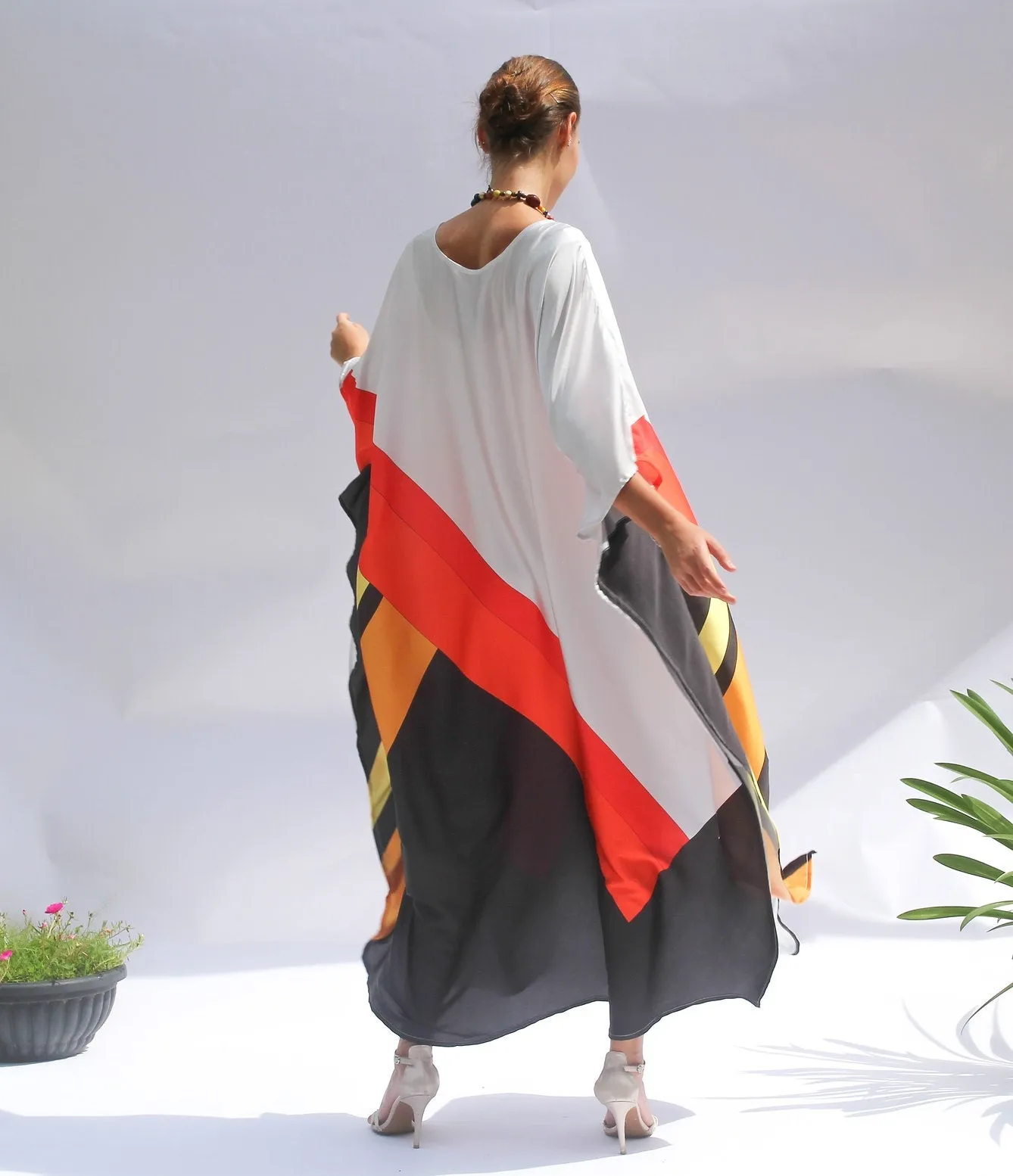 Premium Satin Silk Kaftan, Casual Wear Women's Kaftan