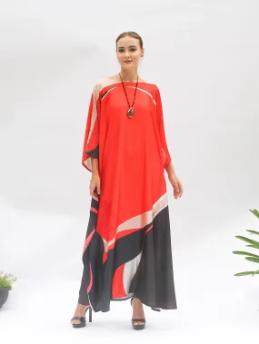 Premium Satin Silk Kaftan – Long and Flowy Caftan For Women's
