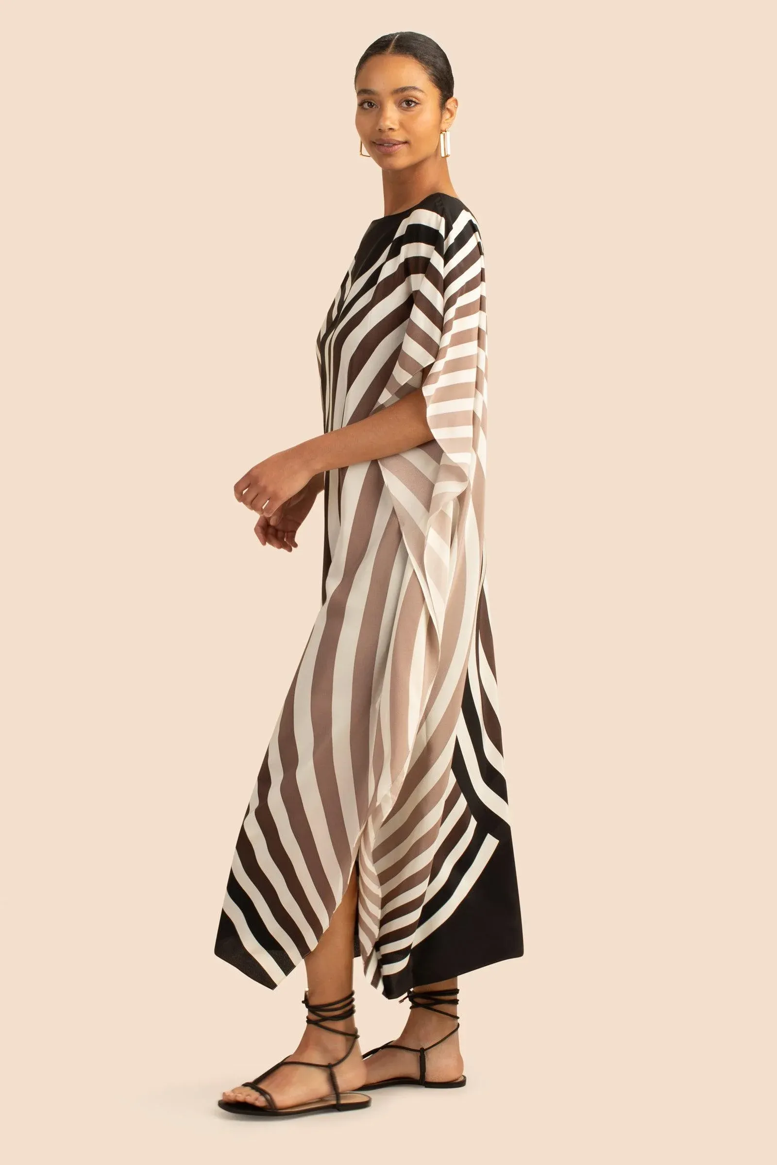 Premium Satin Silk Kaftan – Long and Flowy Dress Women's Caftan