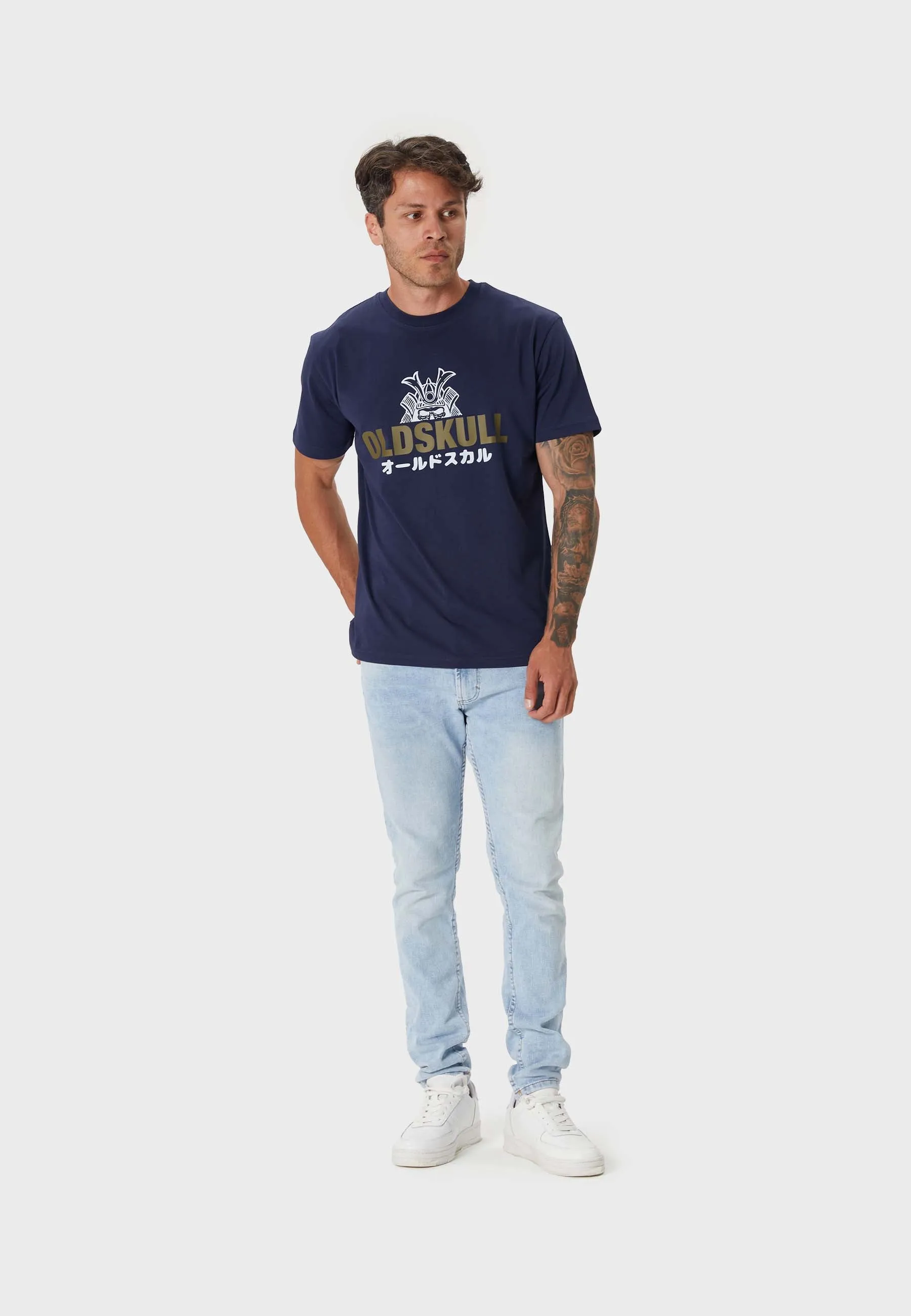 Samurai Logo 24 T-Shirt Navy Blue